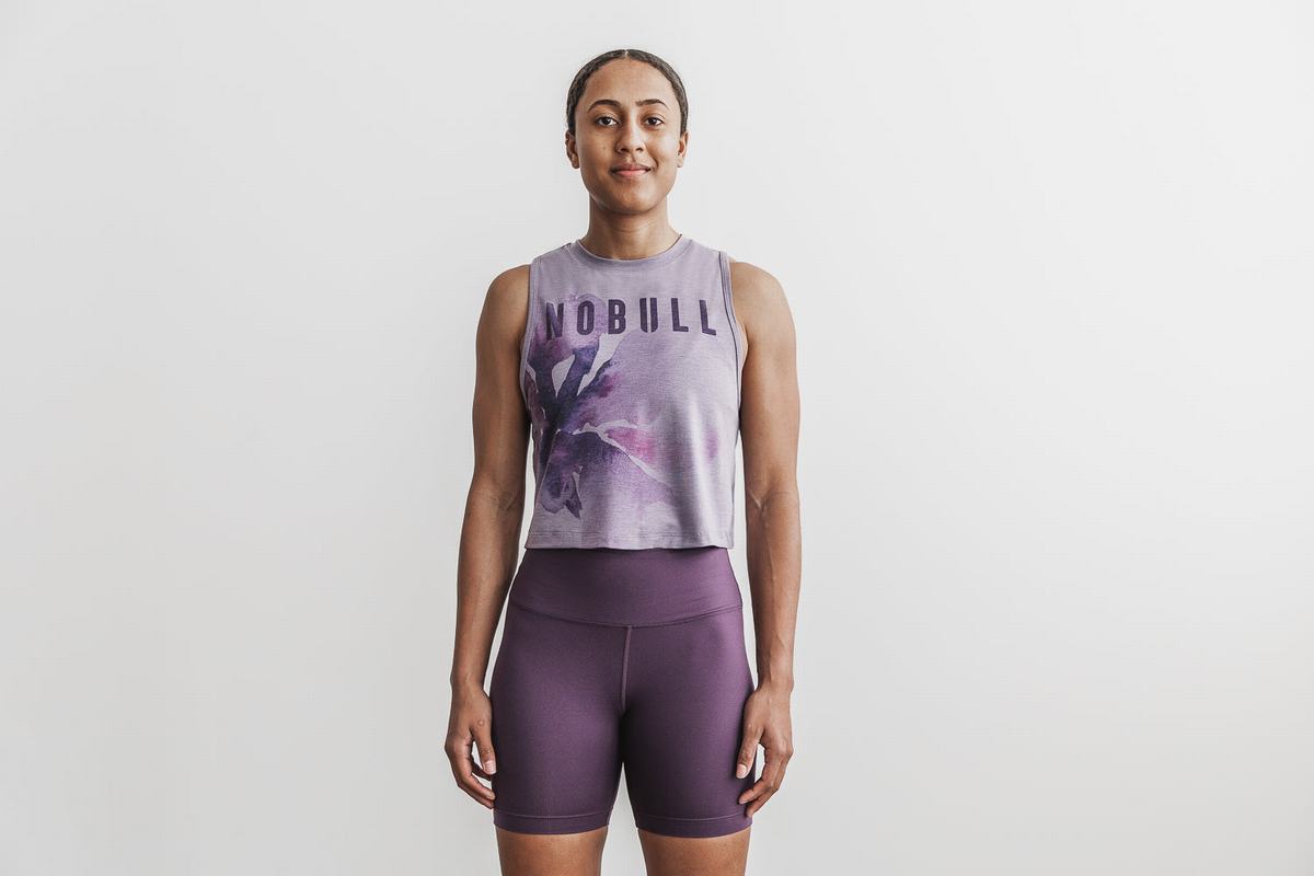 Nobull Muscle Women\'s Tank Tops Lavender | Australia (YJ2783)